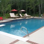 New 20x40  pool with sheer descents finished in silver blend 1 of 3