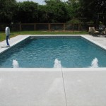 Renovation of swimming pool with added water feature