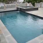Pool and spa renovation finished in Florida Stucco's French Silver