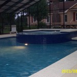 25x50 ft pool renovated from a vinyl liner to a shotcrete pool and added a vanishing edge spa